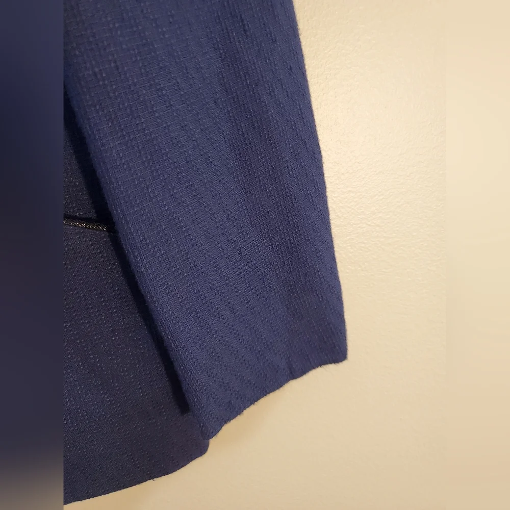 Vintage Christian Dior Women's Blue Military Blazer Gold Buttons Pockets Size 10